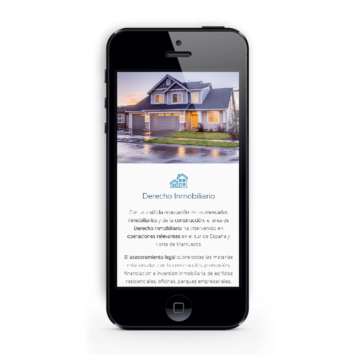 Mockup de una web corporativa diseñada y desarrollada con WordPress